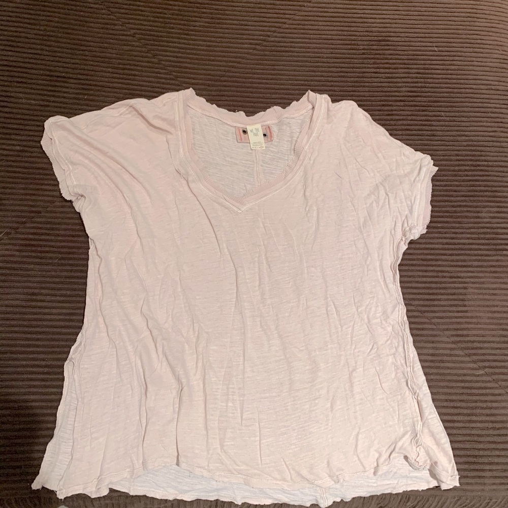 Pastel pink Free People flowy shirt
